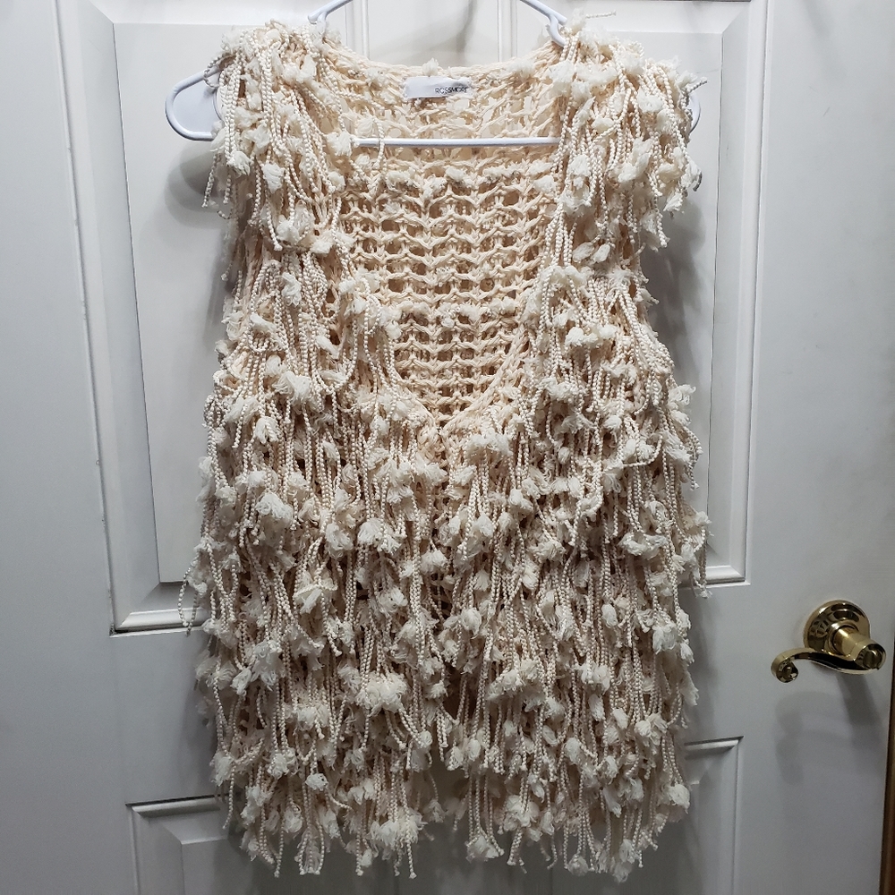 Rossmore Ruffle Layla's knit Vest Ivory M/L